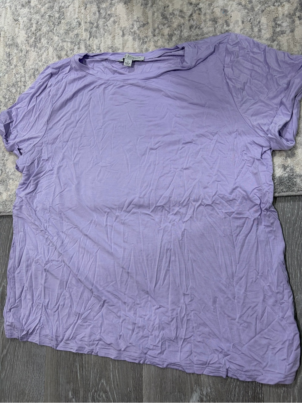 Green Envelope Lavender Short Sleeve Crewneck Tee